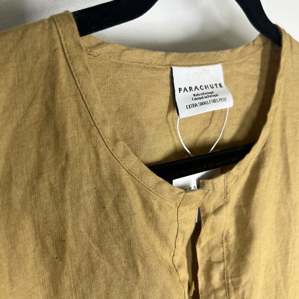 New Parachute Linen House Dress Ochre Tan XS 100% Linen Oversized Fit - Picture 6 of 10